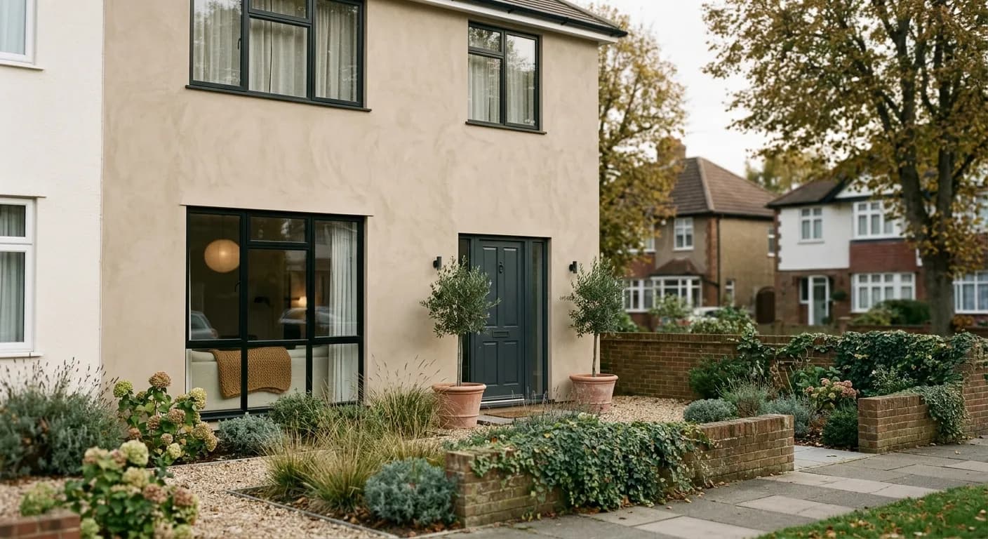 Maison Hesperange — Façade en crépi 320 m²
